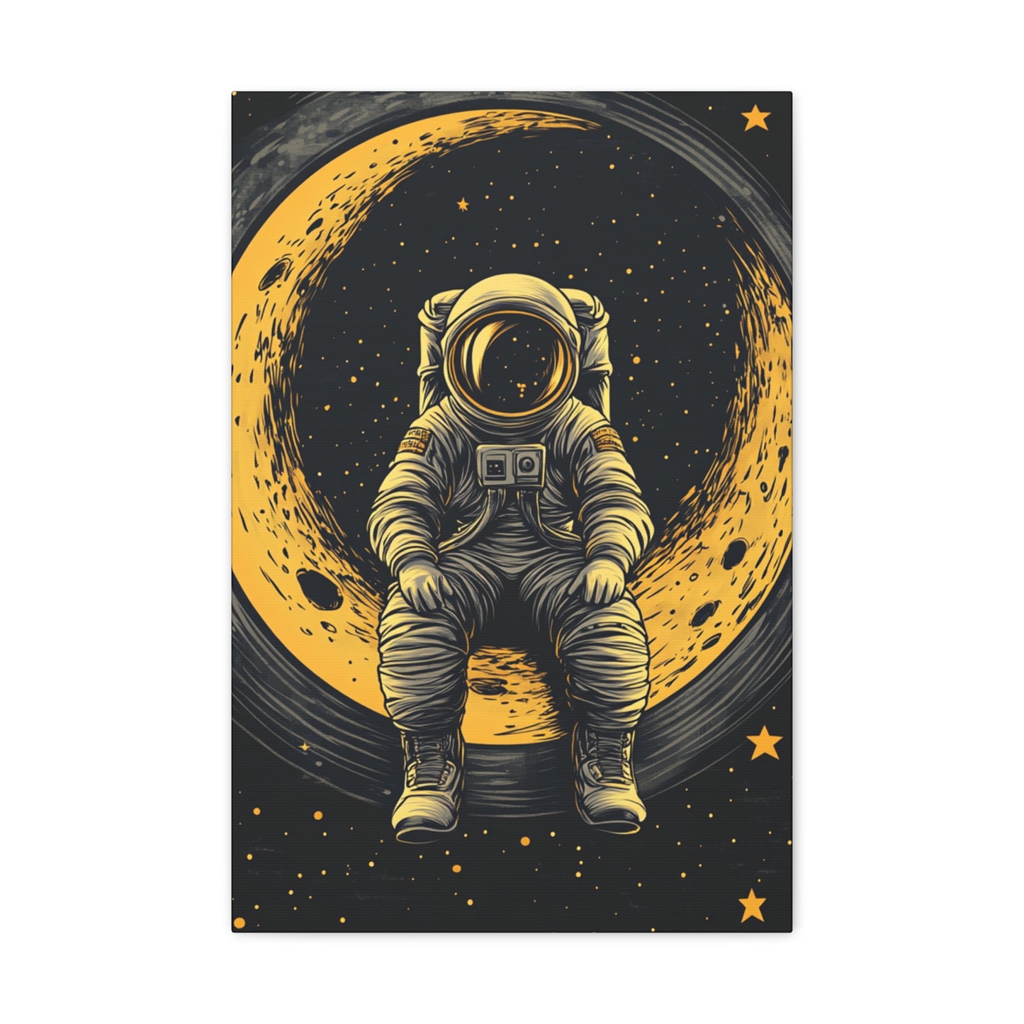 Canvas Gallery Wraps - Lunar Daydream: Astronaut Enjoying the View