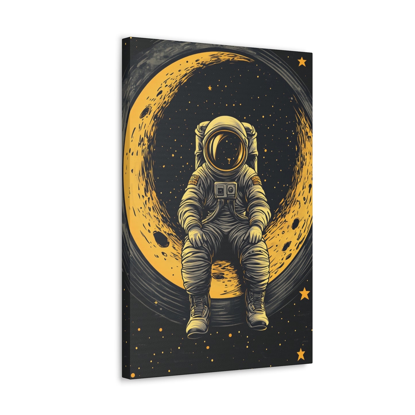 Canvas Gallery Wraps - Lunar Daydream: Astronaut Enjoying the View