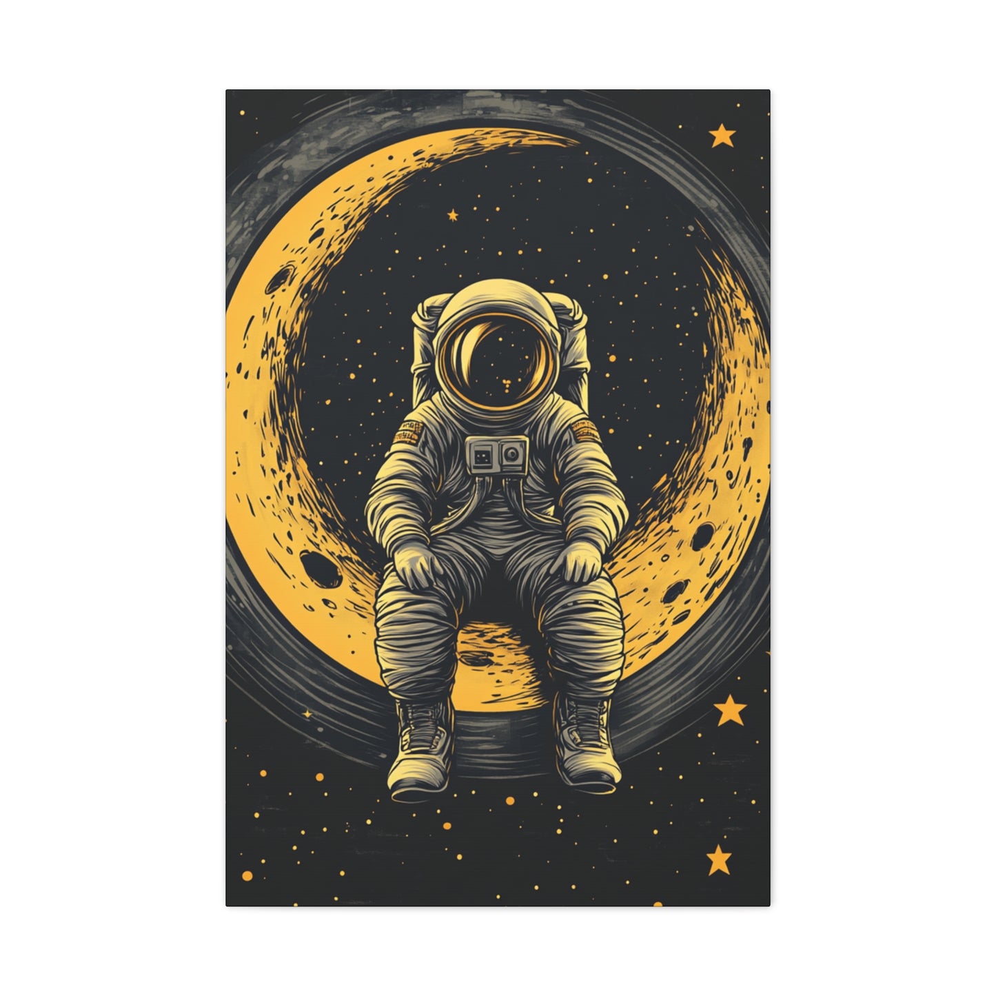 Canvas Gallery Wraps - Lunar Daydream: Astronaut Enjoying the View