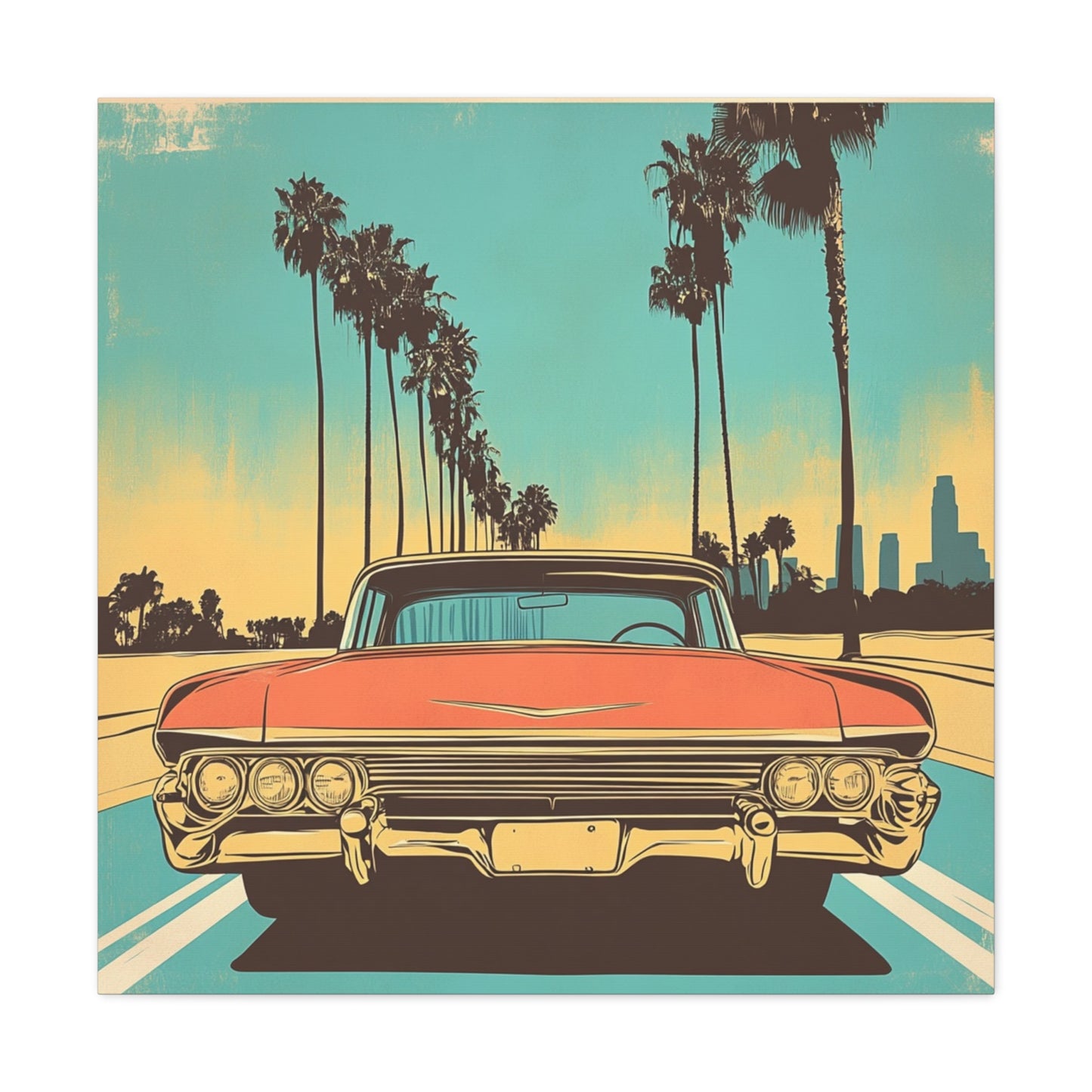 Canvas Gallery Wraps - Vintage Los Angeles Road Trip