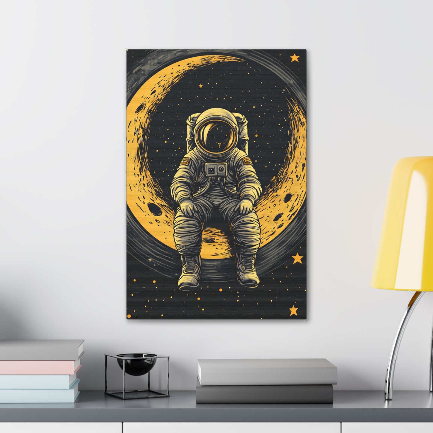 Canvas Gallery Wraps - Lunar Daydream: Astronaut Enjoying the View