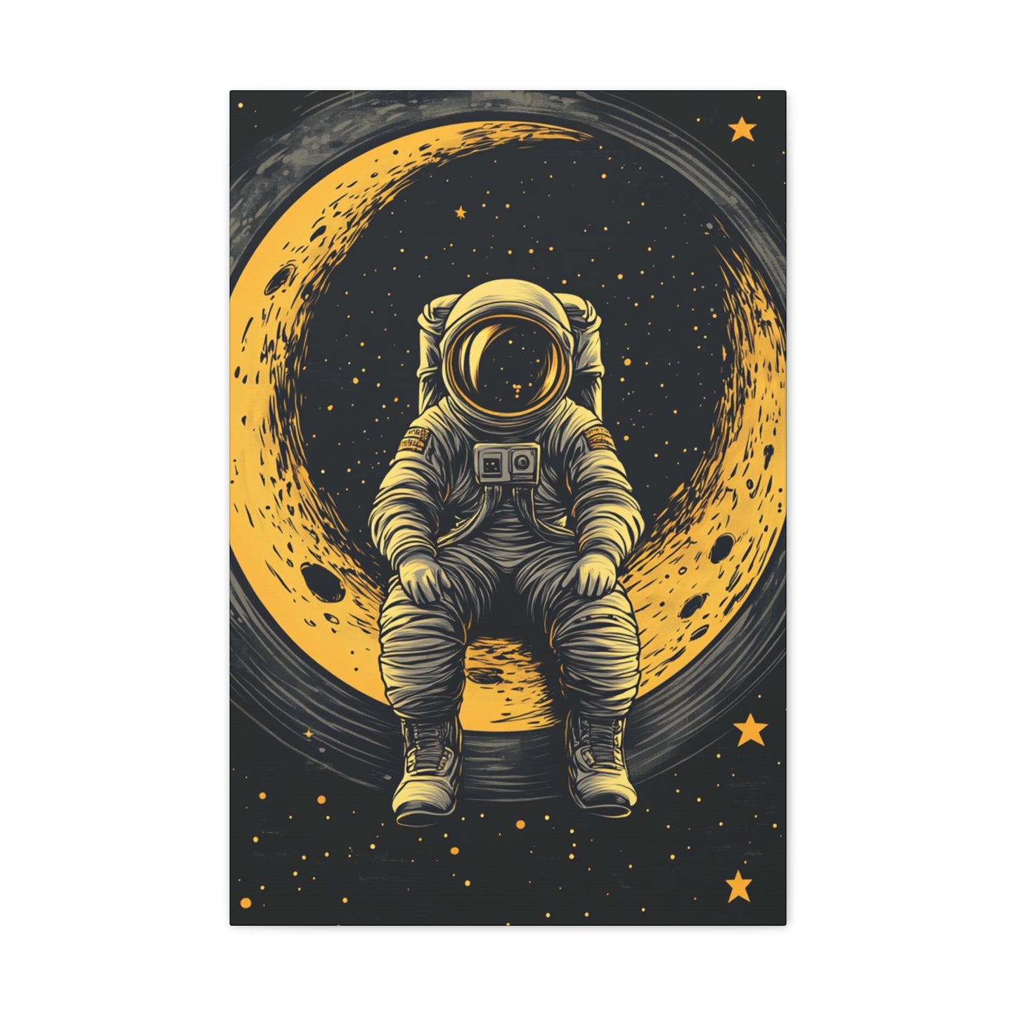 Canvas Gallery Wraps - Lunar Daydream: Astronaut Enjoying the View