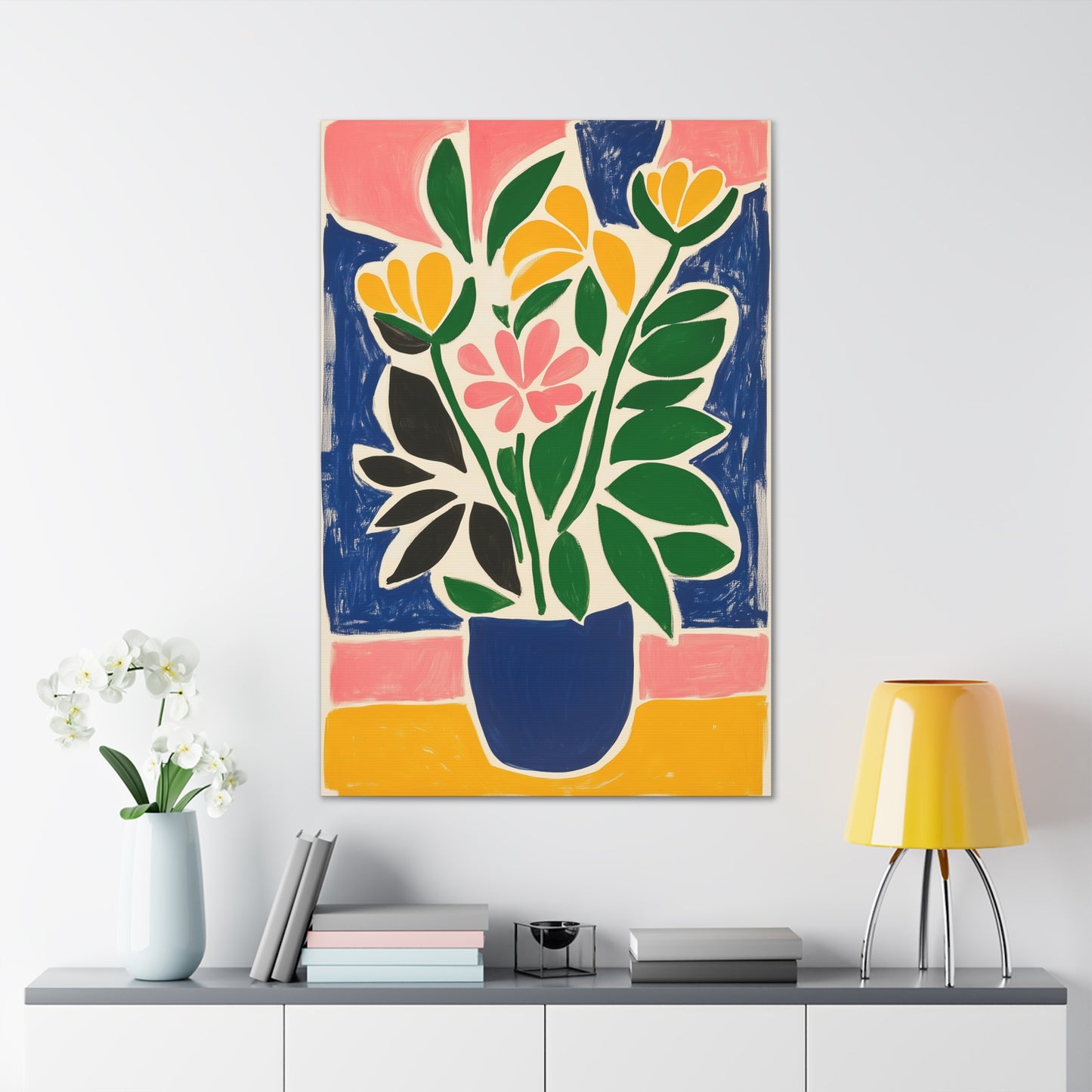 Canvas Gallery Wraps - Abstract Floral Symphony