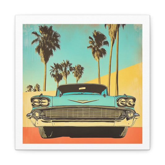 Canvas Gallery Wraps - Retro Cruising in Blue