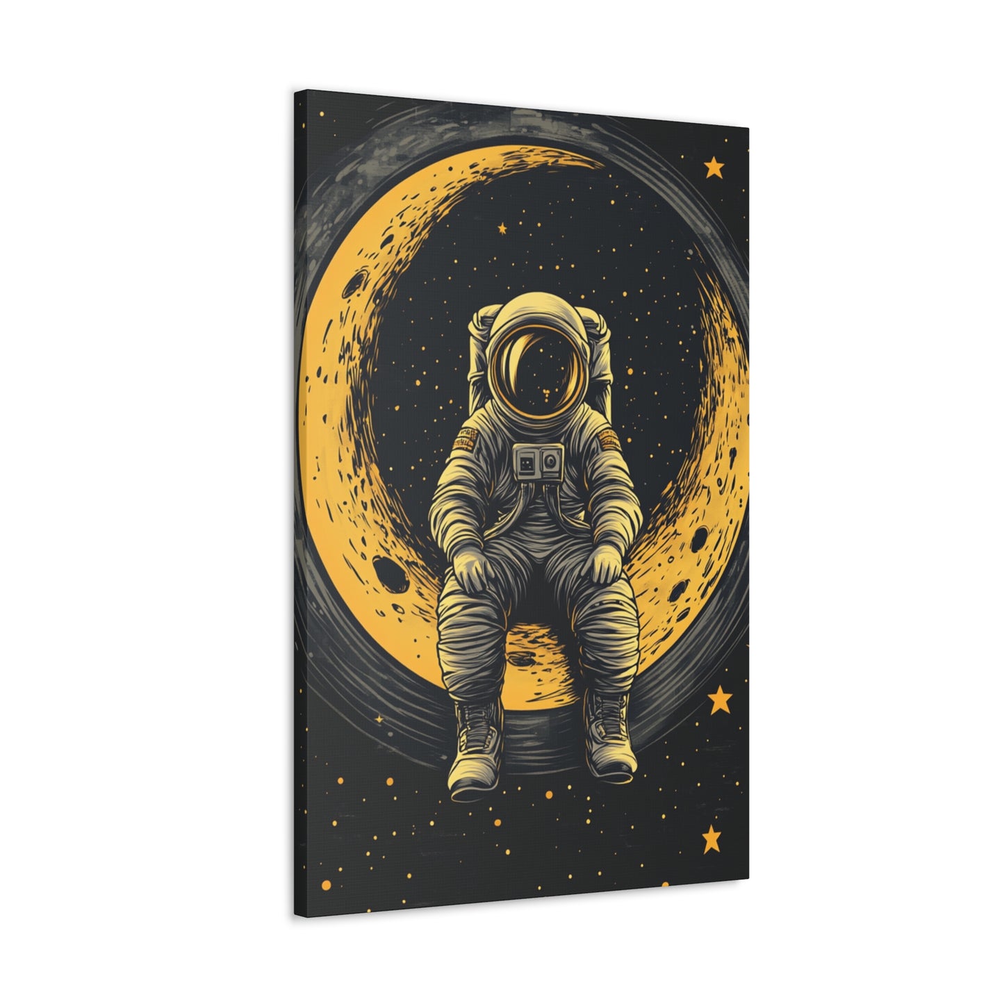 Canvas Gallery Wraps - Lunar Daydream: Astronaut Enjoying the View